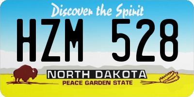 ND license plate HZM528