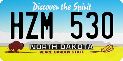 ND license plate HZM530