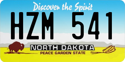 ND license plate HZM541