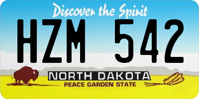 ND license plate HZM542