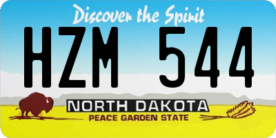 ND license plate HZM544