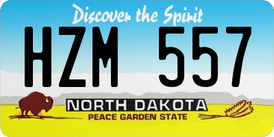 ND license plate HZM557