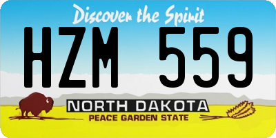 ND license plate HZM559