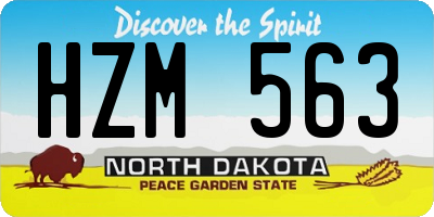 ND license plate HZM563