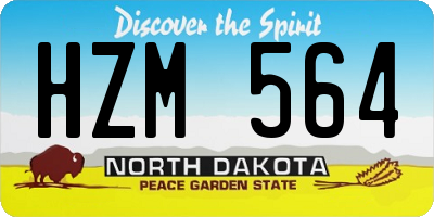 ND license plate HZM564