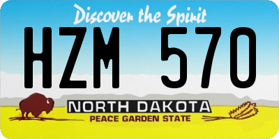 ND license plate HZM570