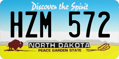 ND license plate HZM572