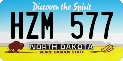 ND license plate HZM577