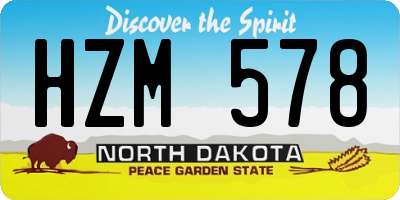 ND license plate HZM578