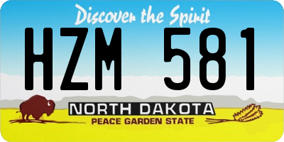 ND license plate HZM581