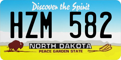 ND license plate HZM582
