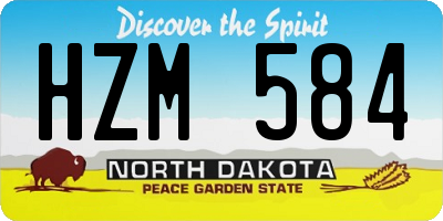 ND license plate HZM584