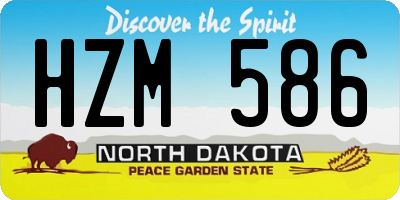 ND license plate HZM586
