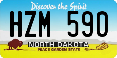 ND license plate HZM590