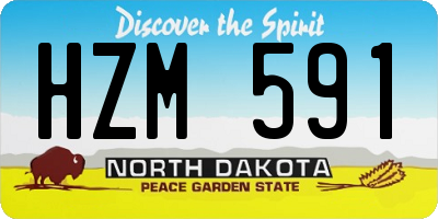 ND license plate HZM591