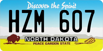 ND license plate HZM607