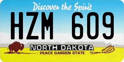 ND license plate HZM609