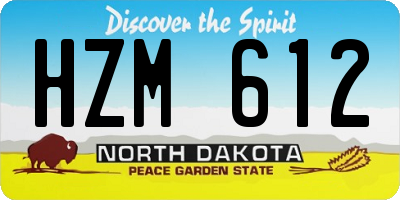 ND license plate HZM612