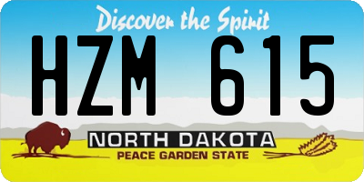 ND license plate HZM615