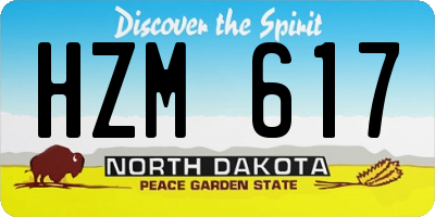 ND license plate HZM617