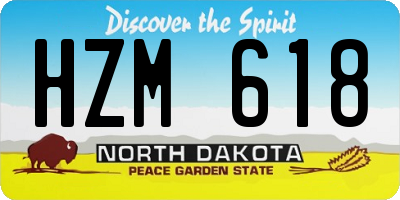 ND license plate HZM618