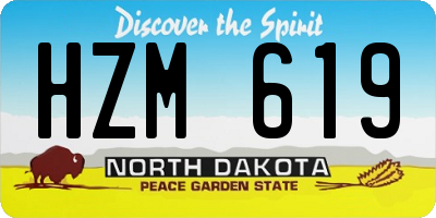 ND license plate HZM619
