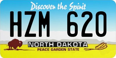 ND license plate HZM620