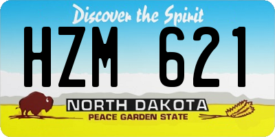 ND license plate HZM621