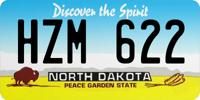 ND license plate HZM622