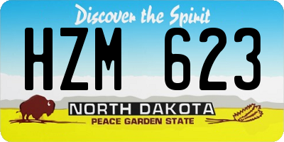 ND license plate HZM623
