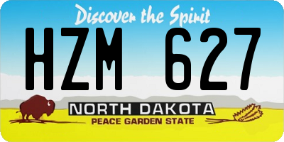 ND license plate HZM627