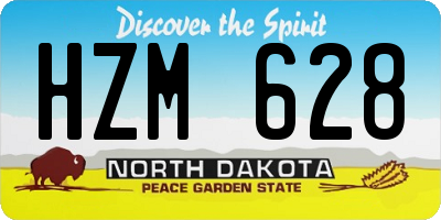 ND license plate HZM628