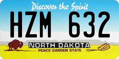 ND license plate HZM632