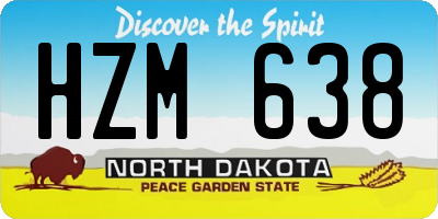 ND license plate HZM638