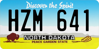 ND license plate HZM641