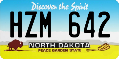 ND license plate HZM642