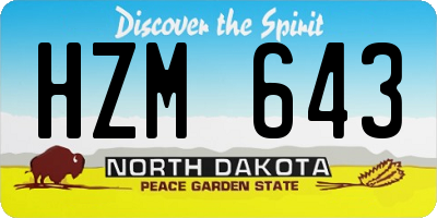 ND license plate HZM643