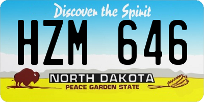 ND license plate HZM646