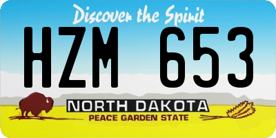 ND license plate HZM653
