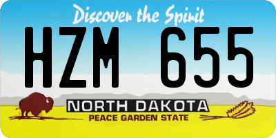 ND license plate HZM655