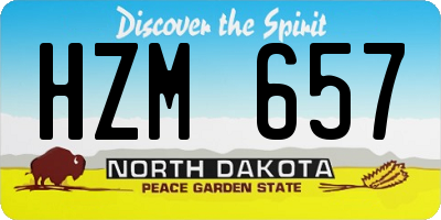 ND license plate HZM657