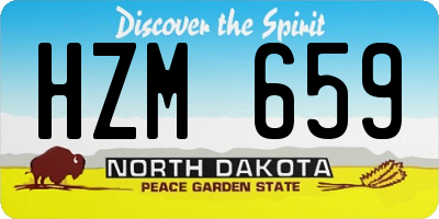 ND license plate HZM659