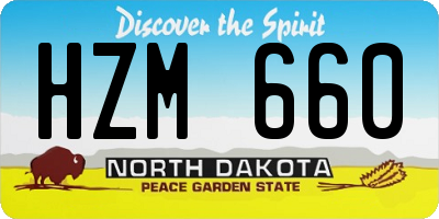 ND license plate HZM660