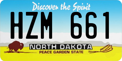 ND license plate HZM661