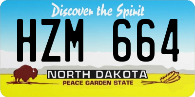ND license plate HZM664