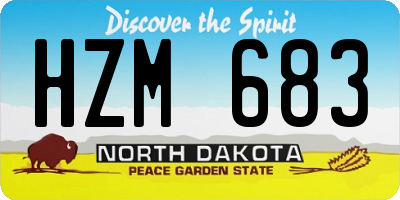 ND license plate HZM683