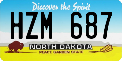 ND license plate HZM687