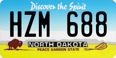 ND license plate HZM688