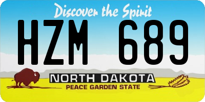 ND license plate HZM689