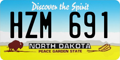ND license plate HZM691